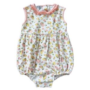 Magnolia baby citrus bubble romper in Pima cotton